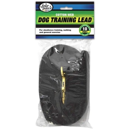 Four Paws Cotton Web Dog Training Lead 10\' Long x 5/8\