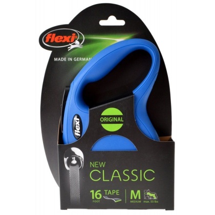 Flexi New Classic Retractable Tape Leash - Blue