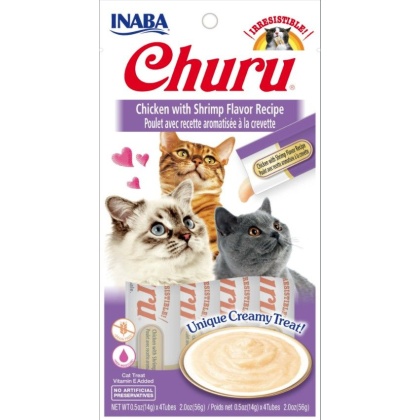 Inaba Churu Chicken with Shrimp Flavor Recipe Creamy Cat Treat