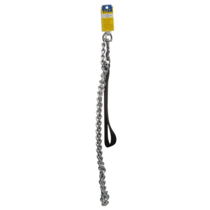 Titan Chain Lead with Nylon Handle - Black