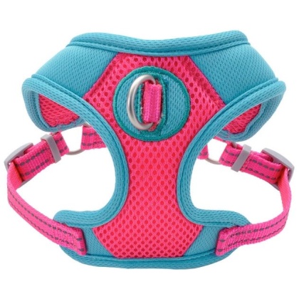 Coastal Pet Pro Reflective Mesh Dog Harness Fuchia with Teal 5/8