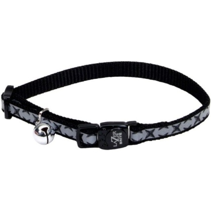 Coastal Pet Lazerbrite Reflective Breakaway Cat Collar Black Diamond