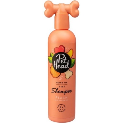 Pet Head Quick Fix 2 in 1 Shampoo for Dogs Peach with Argan Oil