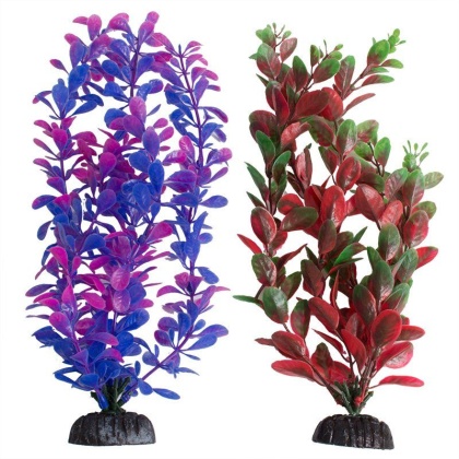 Aquatop Multi-Colored Aquarium Plants  Purple/Pink and Green/Red