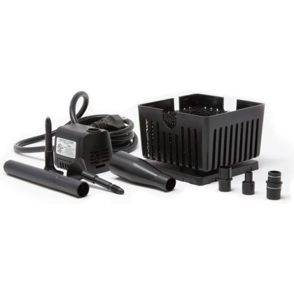 Beckett Submersible Pump and Container Kit for Mini Fountains and Bird Baths Black