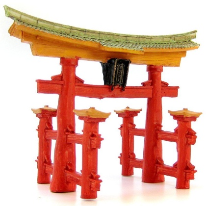 Blue Ribbon Japanese Torii Gate Ornament