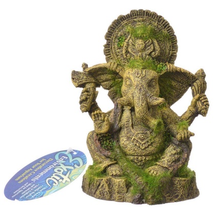 Exotic Environments Ganesha Statue with Moss Aquarium Ornament