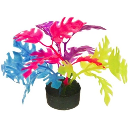 Blue Ribbon Colorburst Florals Multi-colored Philo Leaf Aquarium Decor