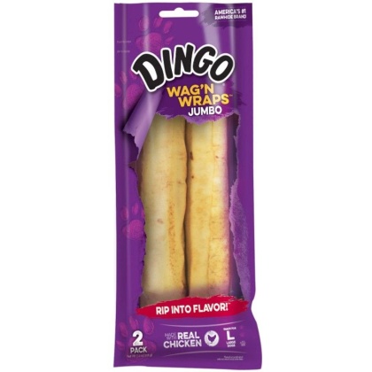 Dingo Wag'n Wraps Chicken & Rawhide Chews (No China Sourced Ingredients)