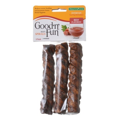 Healthy Hide Good 'n' Fun Beefy Spirals - Beef Flavored