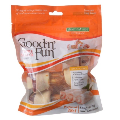 Healthy Hide Good 'n' Fun Triple-Flavor Bones - Beef, Pork & Chicken