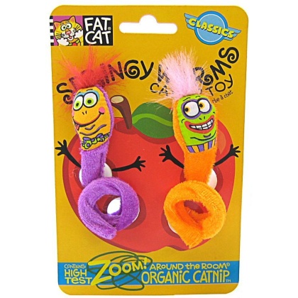 Fat Cat Springy Worm Catnip Toy - Assorted