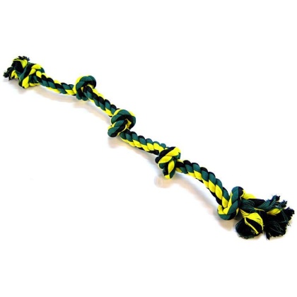 Flossy Chews Colored 5 Knot Tug Rope