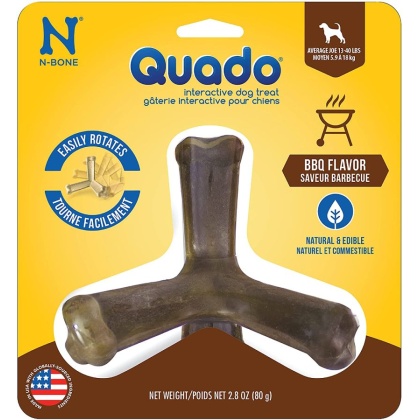 N-Bone Quado Dog Treat BBQ Flavor Average Joe