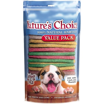 Loving Pets Nature's Choice Rawhide Munchy Stick Value Pack