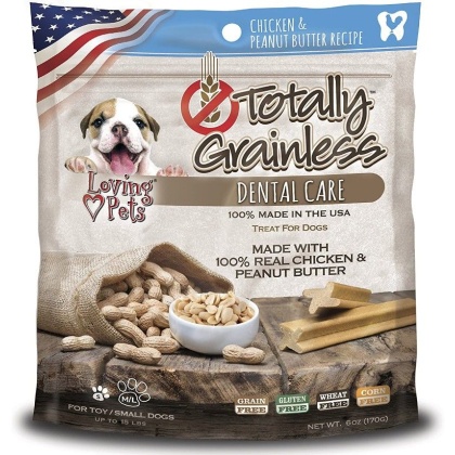 Loving Pets Totally Grainless Dental Care Chews - Chicken & Peanut Butter