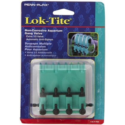 Penn Plax Lok-Tite Plastic Valve with Hanger 4 Gang Valve