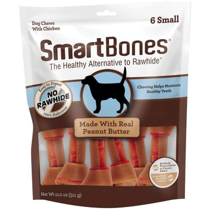 SmartBones Small Chicken and Peanut Butter Bones Rawhide Free Dog Chew