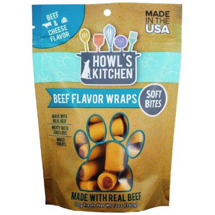 Howl's Kitchen Beef Flavor Wraps Soft Bites - Beef & Cheese Flavor