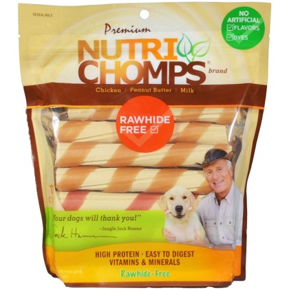 Nutri Chomps Wrapped Twist Dog Treat Assorted Flavors