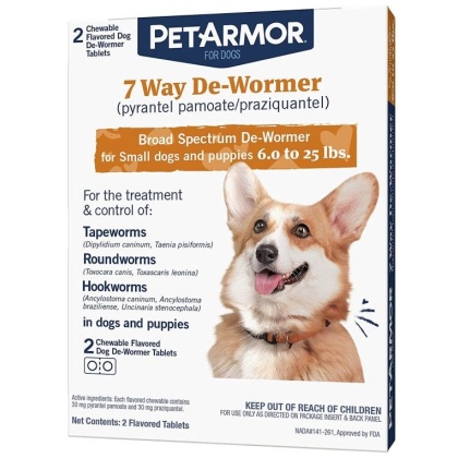 PetArmor 7 Way De-Wormer for Small Dogs and Puppies (6-25 Pounds)