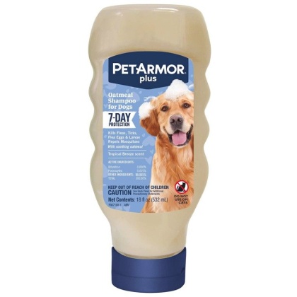 PetArmor Plus Oatmeal Shampoo for Dogs 7-Day Protection