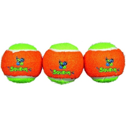 Spunky Pup Squeak Tennis Balls Dog Toy