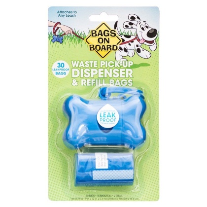 Bags on Board Bone Shaped Pick up Bag Dispenser - Blue