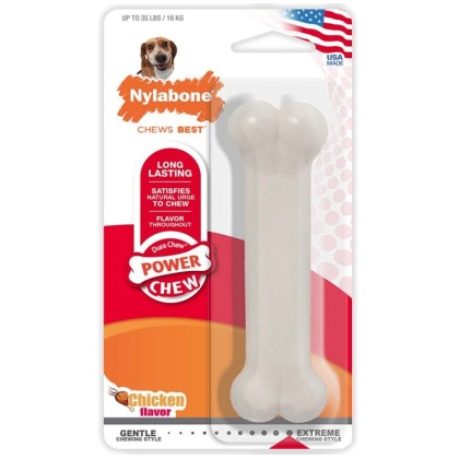 Nylabone Dura Chew Smooth White Dog Bone - Chicken Flavor