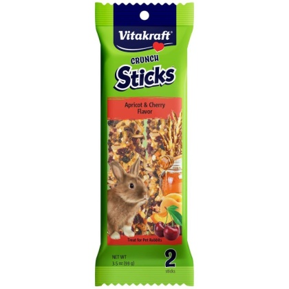 Vitakraft Crunch Sticks Rabbit Treats - Apricot & Cherry Flavor