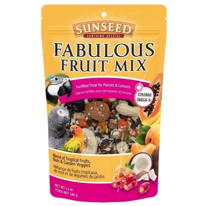 Sunseed Fabulous Fruit Mix Fortified Treat for Parrots and Conures