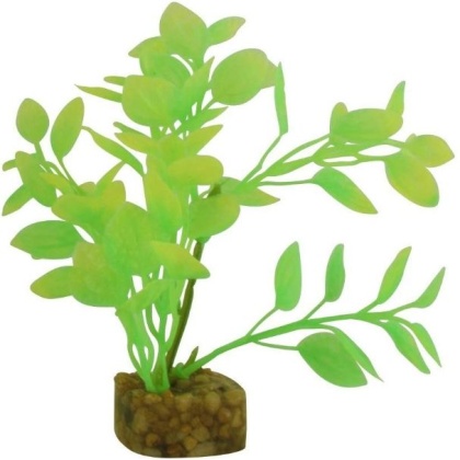 GloFish Plastic Aquarium Plant Green / Yellow