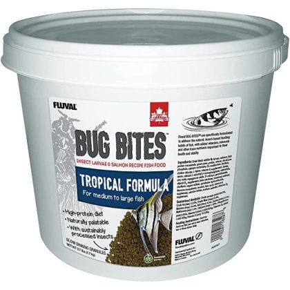 Fluval Bug Bites Tropical Formula Granules for Medium-Large Fish