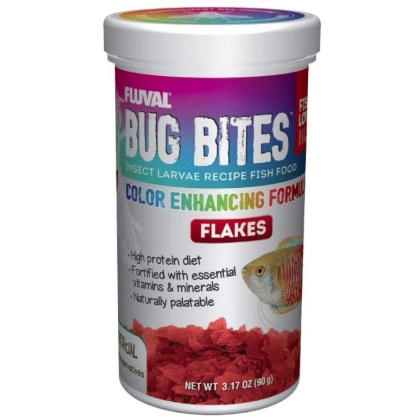 Fluval Bug Bites Insect Larvae Color Enhancing Fish Flake