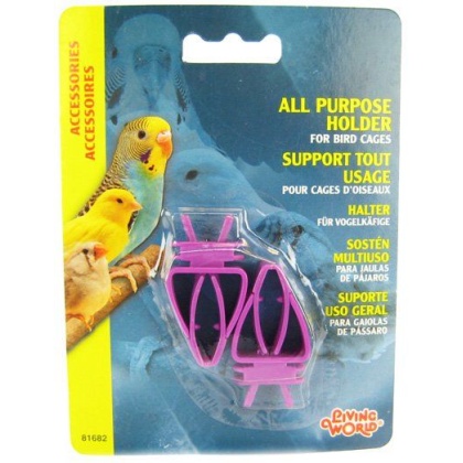 Living World All Purpose Holder for Bird Cages - Plastic