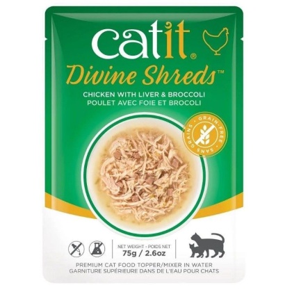 Catit Divine Shreds Chicken with Liver and Broccoli