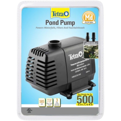 Tetra Pond Water Garden Pond Pump for Waterfalls, Filters, and Fountain Heads