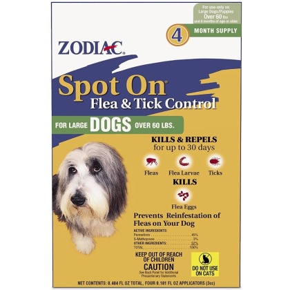 Zodiac Spot on Flea & Tick Controller for Dogs