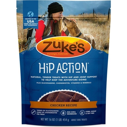 Zukes Hip Action Hip & Joint Supplement Dog Treat - Roasted Chicken Recipe