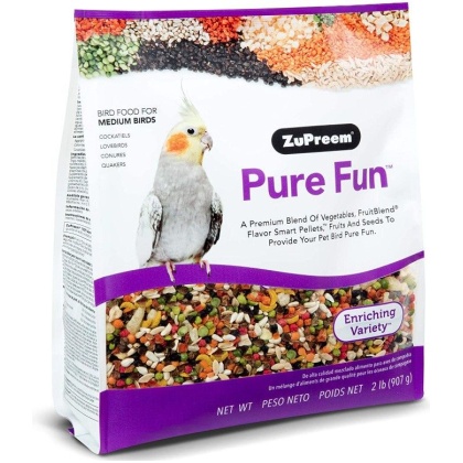 ZuPreem Pure Fun Enriching Variety Mix Bird Food for Medium Birds