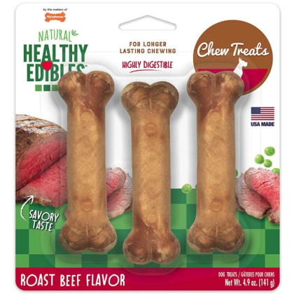 Nylabone Healthy Edibles Wholesome Dog Chews - Roast Beef Flavor