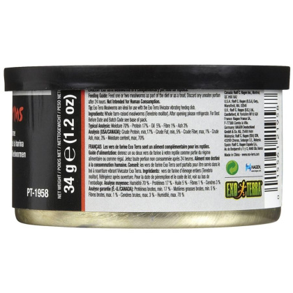 Exo Terra Canned Mealworms Specialty Reptile Food